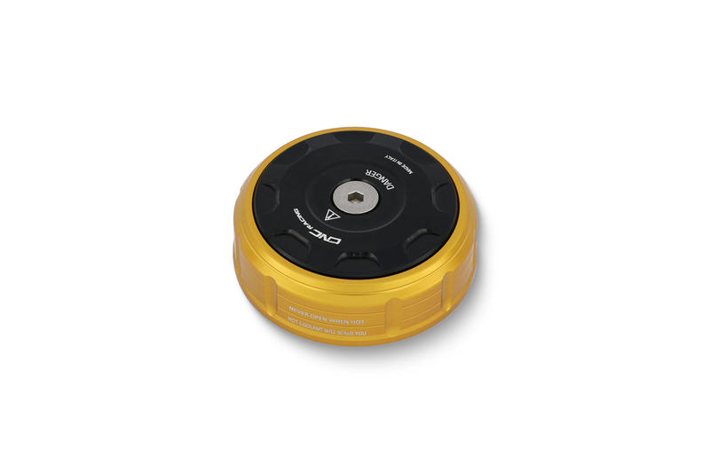 Radiator cap cover Ducati BICOLOR Oro/Nero