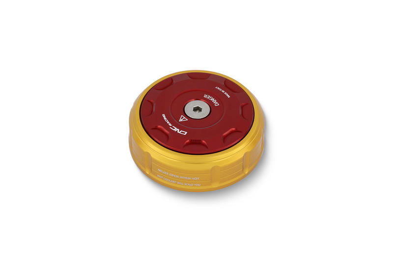 Radiator cap cover Ducati BICOLOR Oro/Rosso