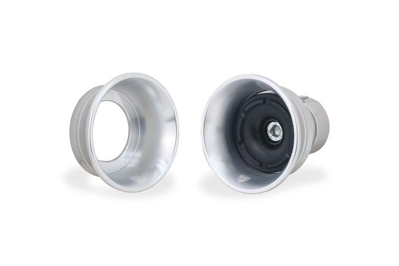 Tamponi protezione ruota anteriore Ducati - RACE Argento/Nero