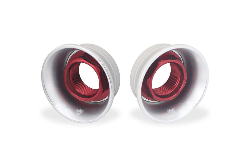 Tamponi protezione ruota posteriore Ducati - Edizione Race Argento/Rosso