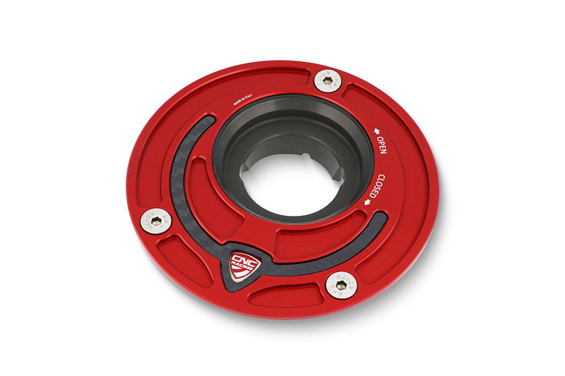 Tappo serbatoio carburante - flangia Carbon Rosso