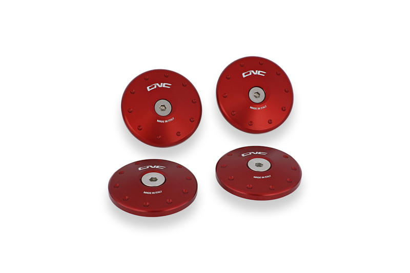 Frame caps kit Ducati Multistrada 1200 - large holes Rosso